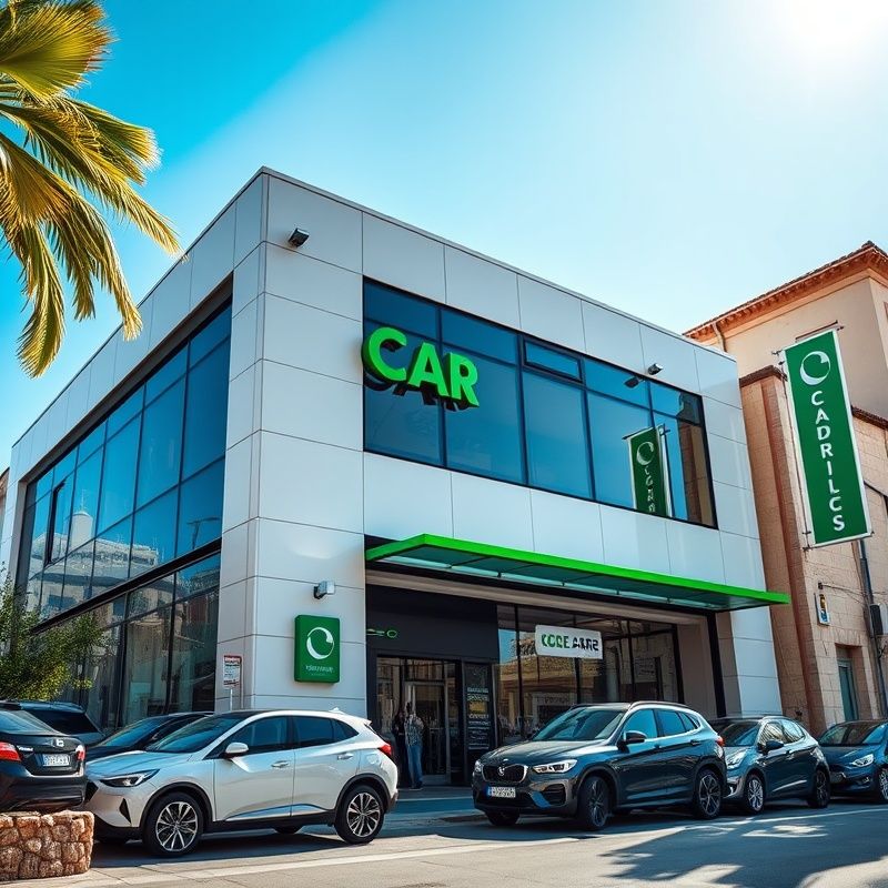 Vanjska fasada auto salona Megakennedy u Zadru sa smaragdnim akcentima