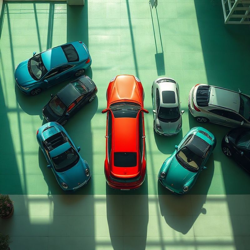 Više automobila poredanih na svijetlom prodajnom prostoru salona u Zadru